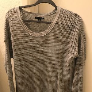 American Eagle Grey mesh sweater size med